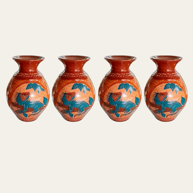 Colección Cuatro Jícaras de Barro
